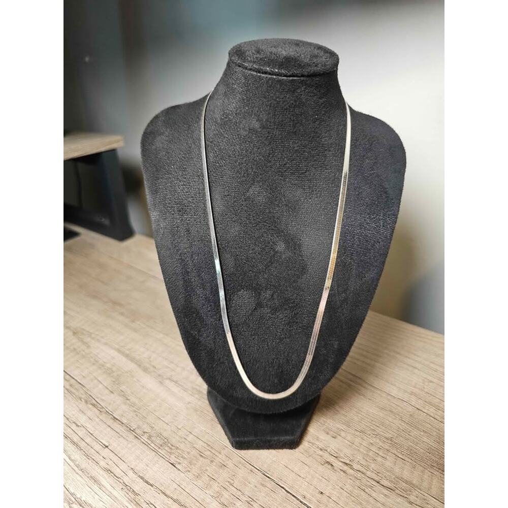 Sterling Silver 925 herringbone necklace 18in